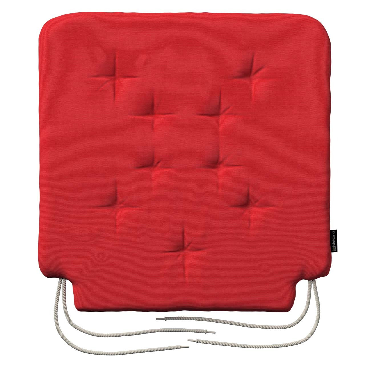 stuhlkissen christoph mit bindeschnur, rot, 42 x 41 x 3,5 cm, loneta (133-43)