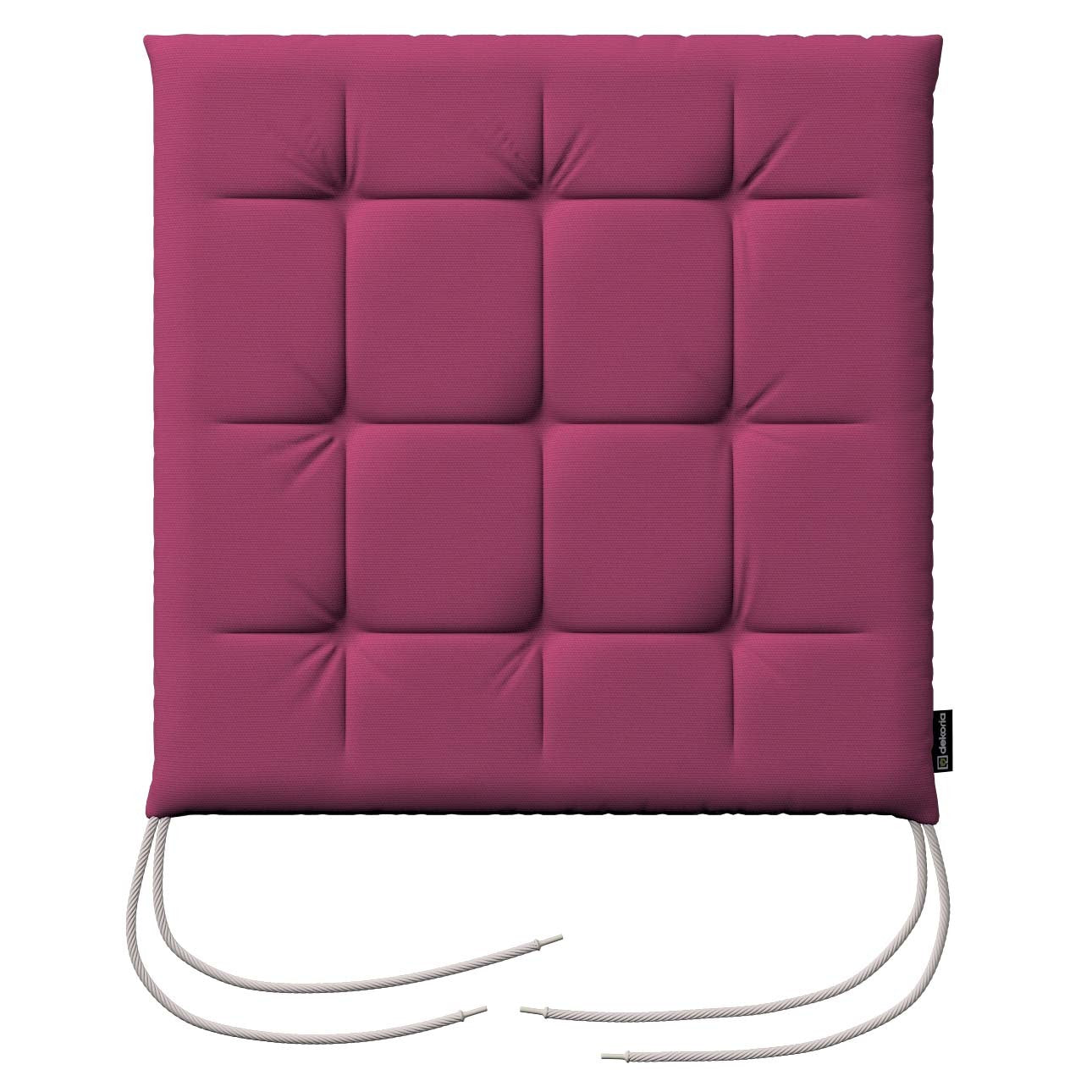stuhlkissen jonas mit bindeschnur, pflaume , 40 x 40 x 3,5 cm, cotton panama (702-32)