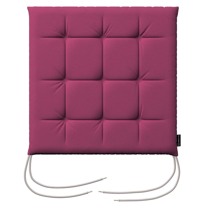 stuhlkissen jonas mit bindeschnur, pflaume , 40 x 40 x 3,5 cm, cotton panama (702-32)