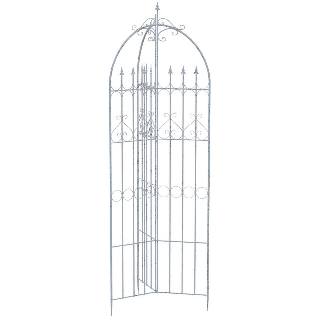 CLP Rankgitter, Weiß, Weiß, Metall, 70x234x70 cm, Garte