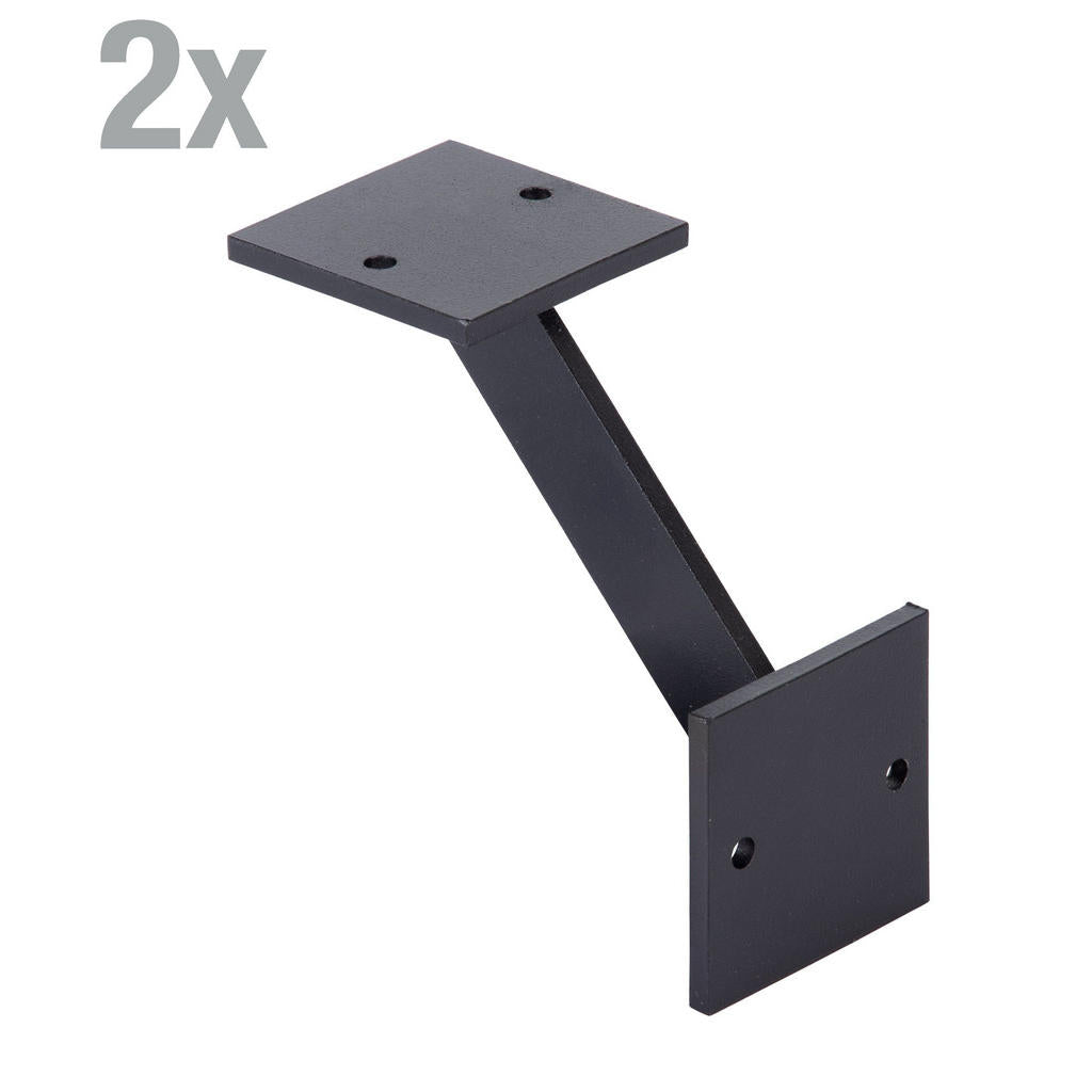 Alberts Regalträger, Schwarz, Metall, 10x5x10 cm, Wohnz