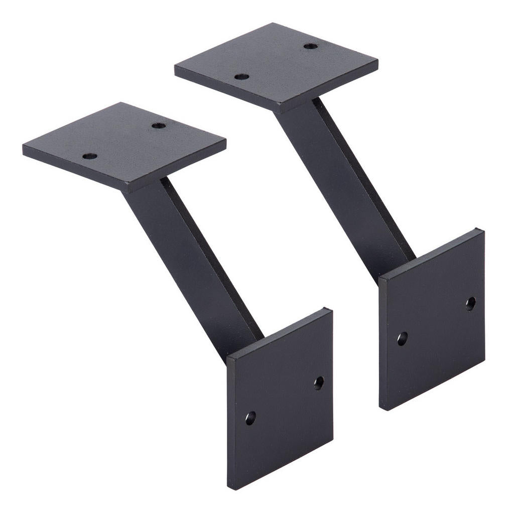 Alberts Regalträger, Schwarz, Metall, 10x5x10 cm, Wohnz