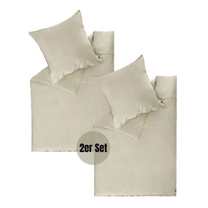 Schöner Wohnen Satin, Beige, Textil, 135x200 cm, Oeko-T