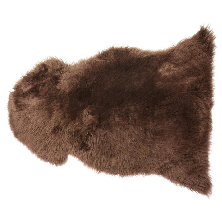 Beliani Schaffell, Dunkelbraun, Fell, Freiform, 65x100