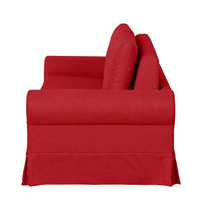 Schlafsofa Country mit Husse Rot/Rot Stoff Doran 165cm Landhaus
