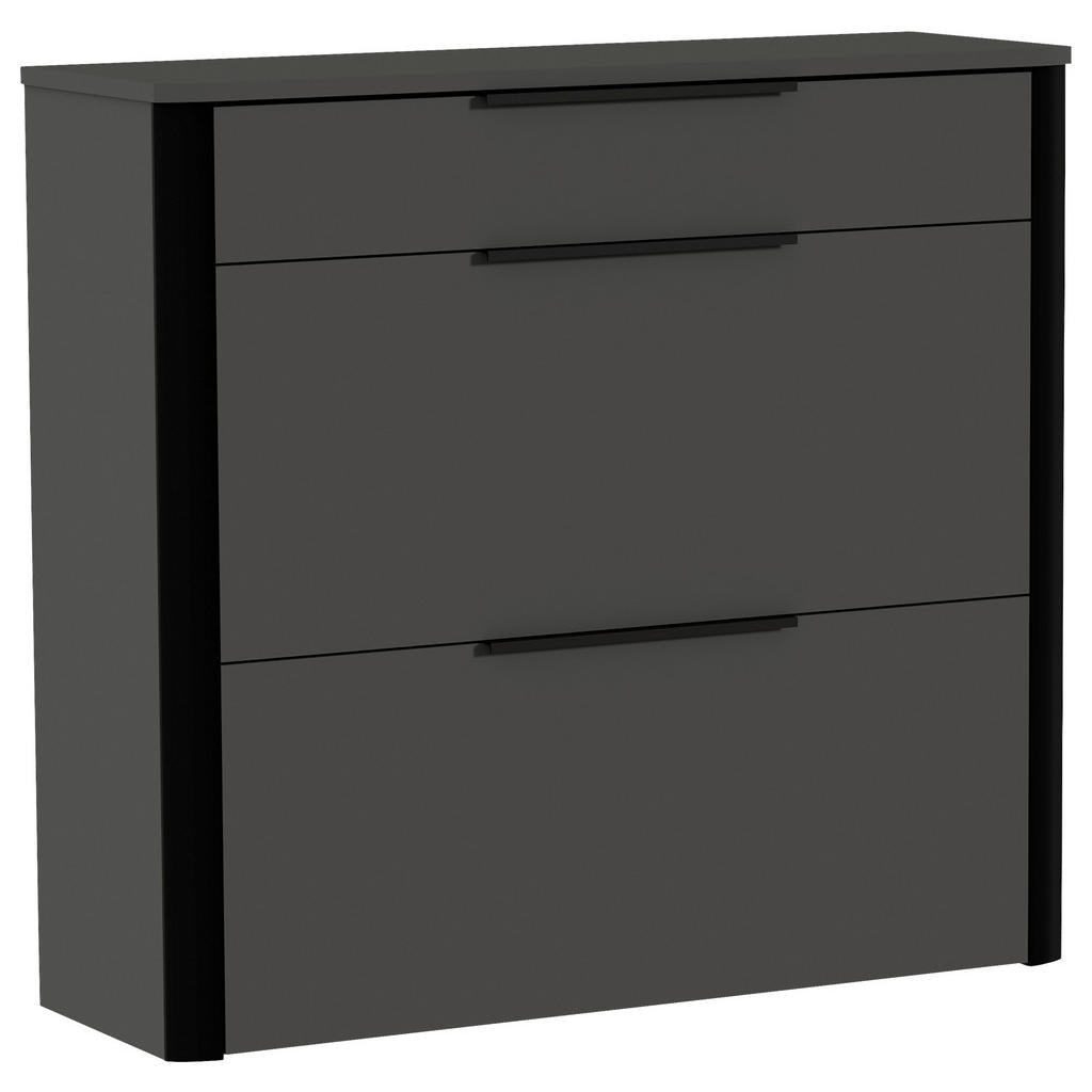 Dieter Knoll Schuhschrank, Anthrazit, Holzwerkstoff, 2