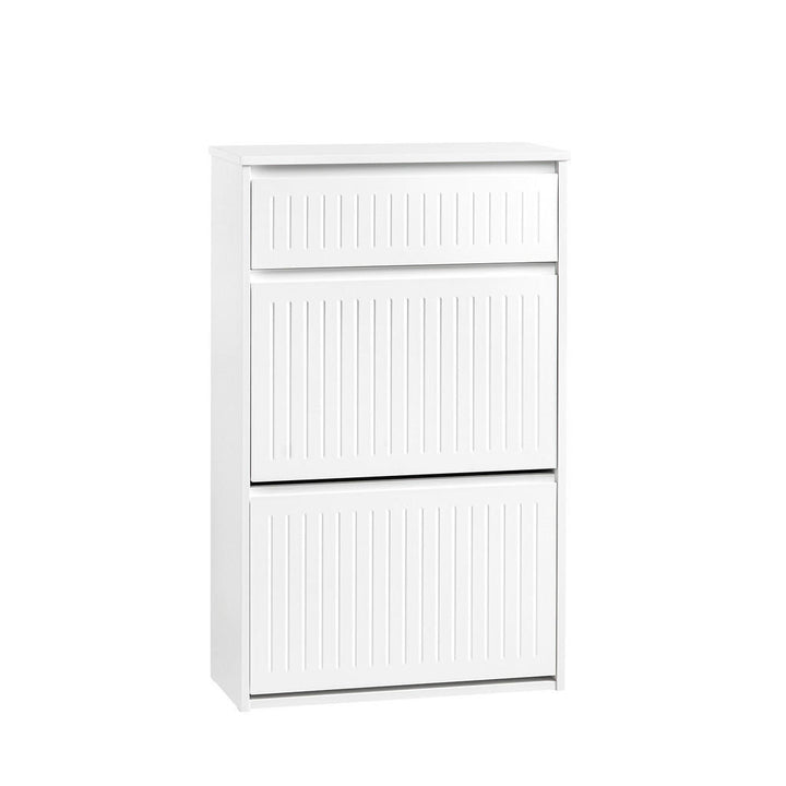 SoBuy Schuhschrank, Weiß, Holzwerkstoff, 61x100x26 cm,