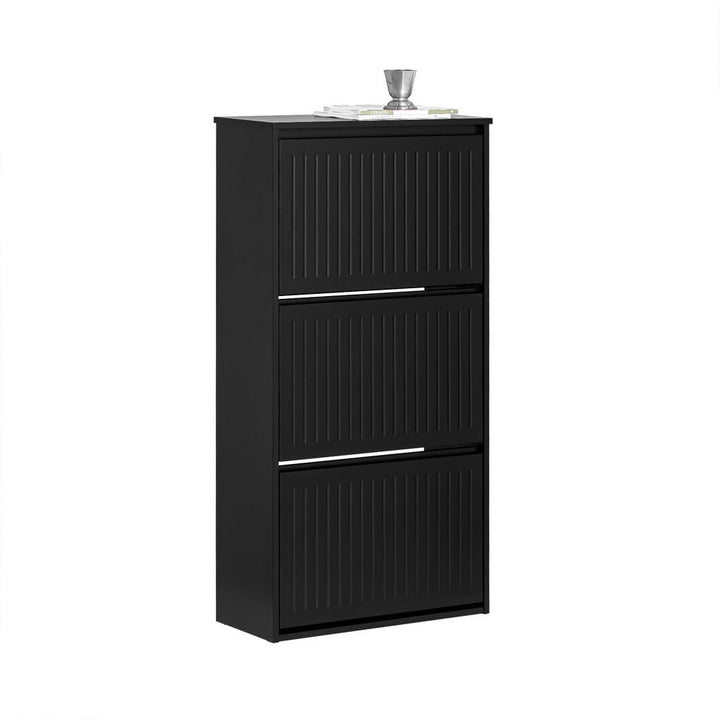 SoBuy Schuhschrank, Schwarz, Holzwerkstoff, 61x120x26 c