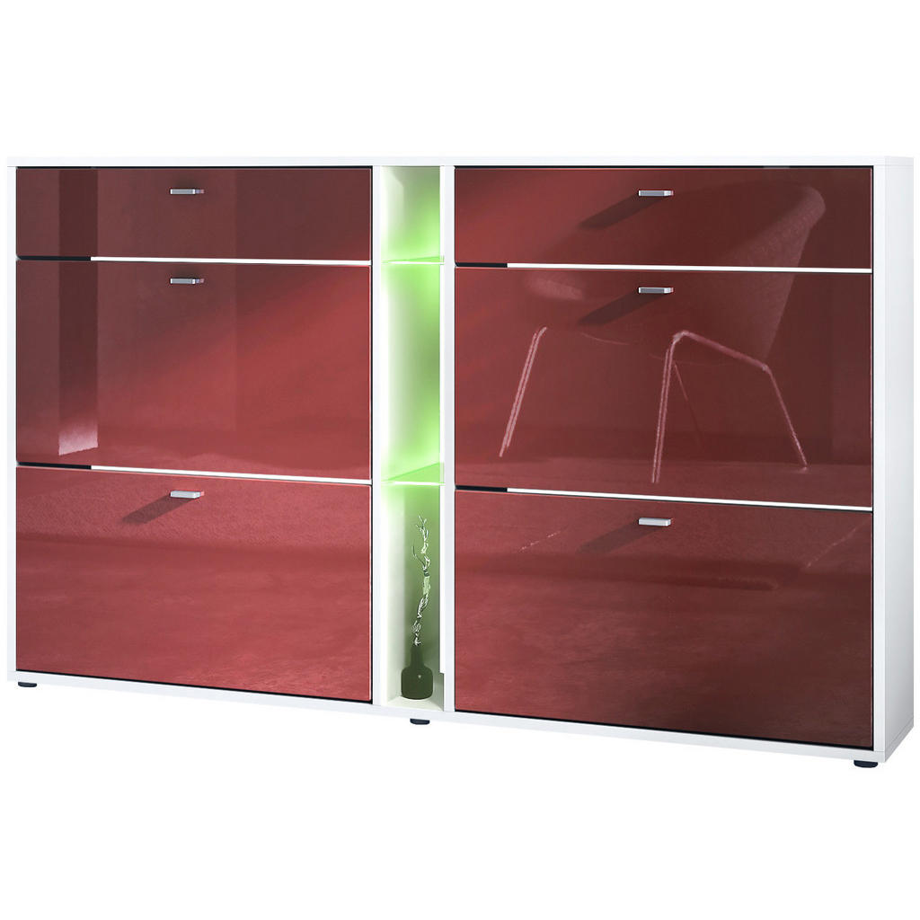 Vladon Schuhschrank, Bordeaux, Holzwerkstoff, 155.5x95x