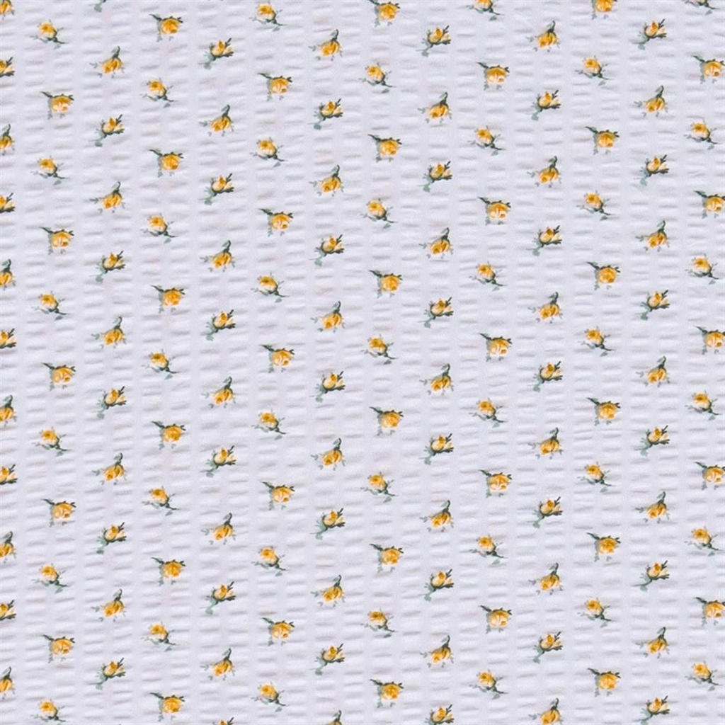 Carpe Sonno Seersucker-Bettwäsche, Weiß, Textil, Floral