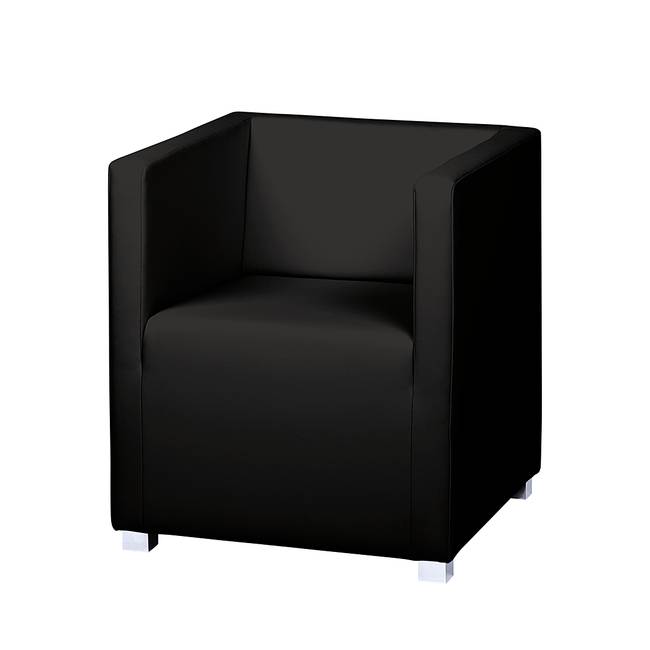 Cocktailsessel Schwarz Kunstleder Koda 63 x 71 x 64cm