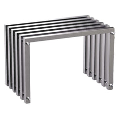 DanDiBo Sitzhocker, Silber, Metall, 60x43.5x37 cm, Gart