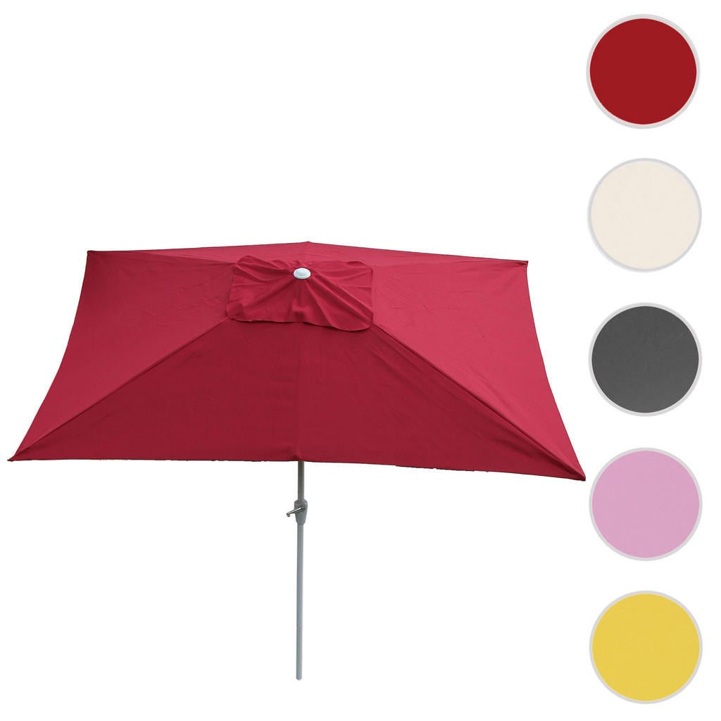 MCW Sonnenschirm, Bordeaux, Textil, 192x295 cm, Sonnen-