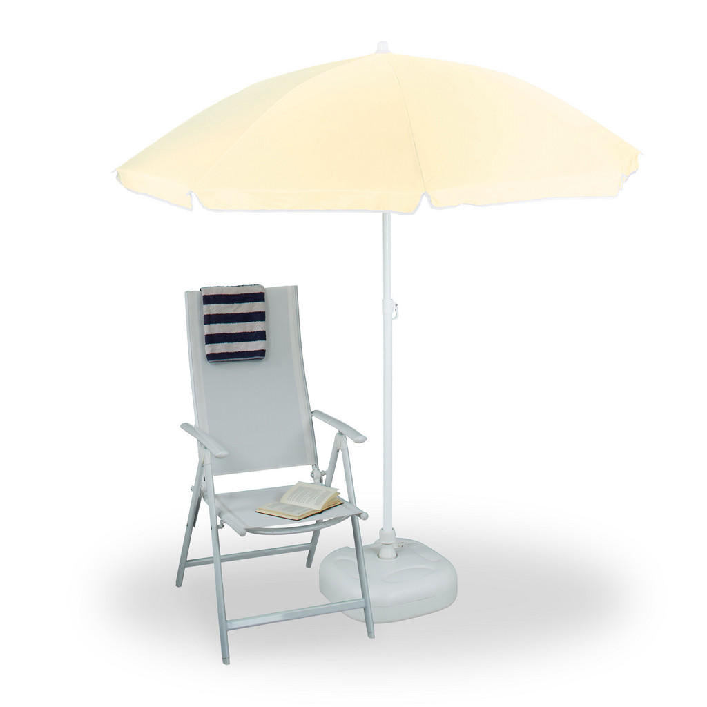 Relaxdays Sonnenschirm, Gelb, Textil, Metall, 180x180 c