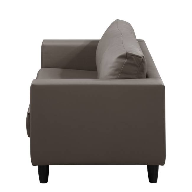 Sofa Bexwell I 3-Sitzer Grau/Grau Kunstleder Madara 180 x 78 x 75cm Modern