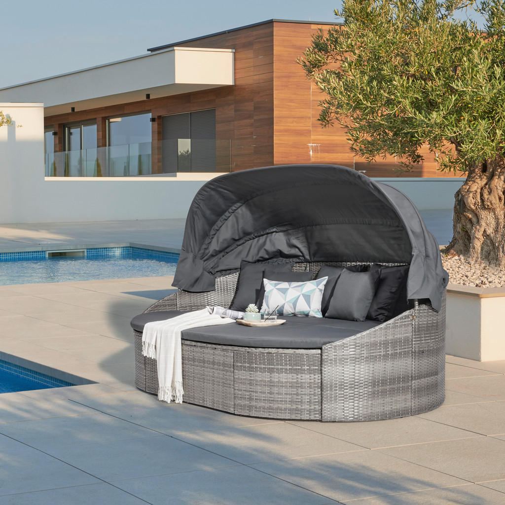 Ambia Garden Sonneninsel, Grau, Metall, Kunststoff, Fül
