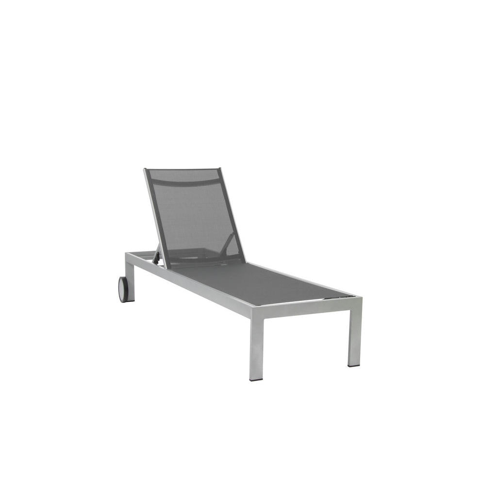 Acamp Sonnenliege, Graphit, Platin, Metall, Textil, Uni