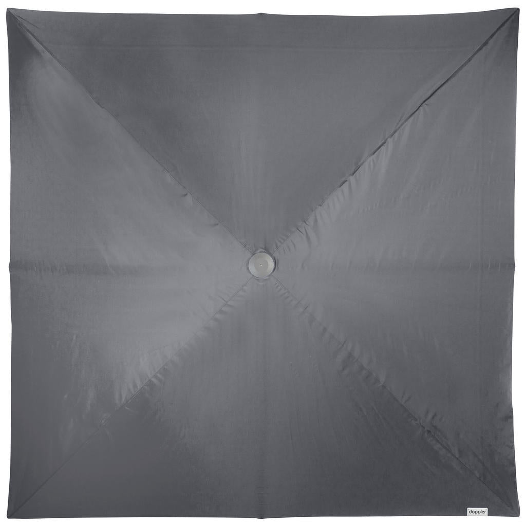 Doppler Sonnenschirm, Anthrazit, Alu, Textil, 400x400 c