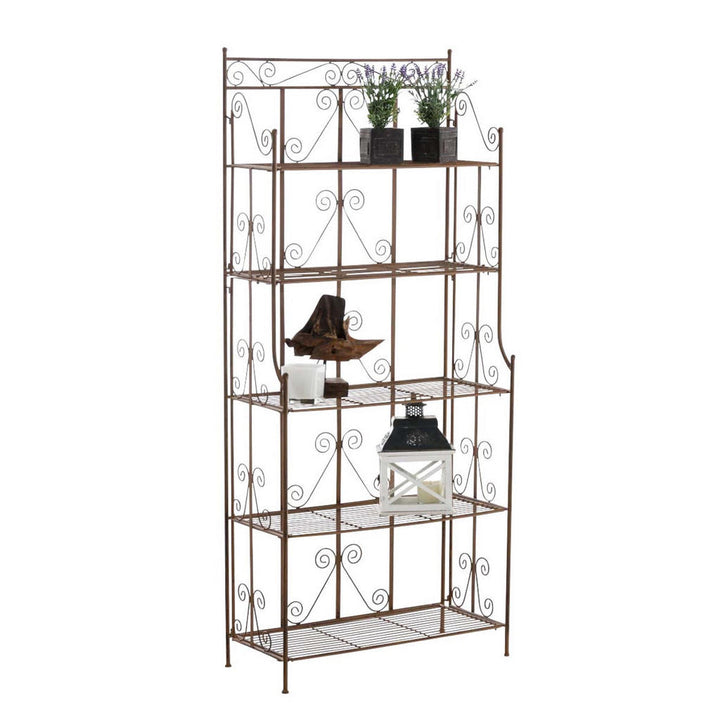 TPFGarden Standregal, Braun, Metall, 74.5x173x34.5 cm,