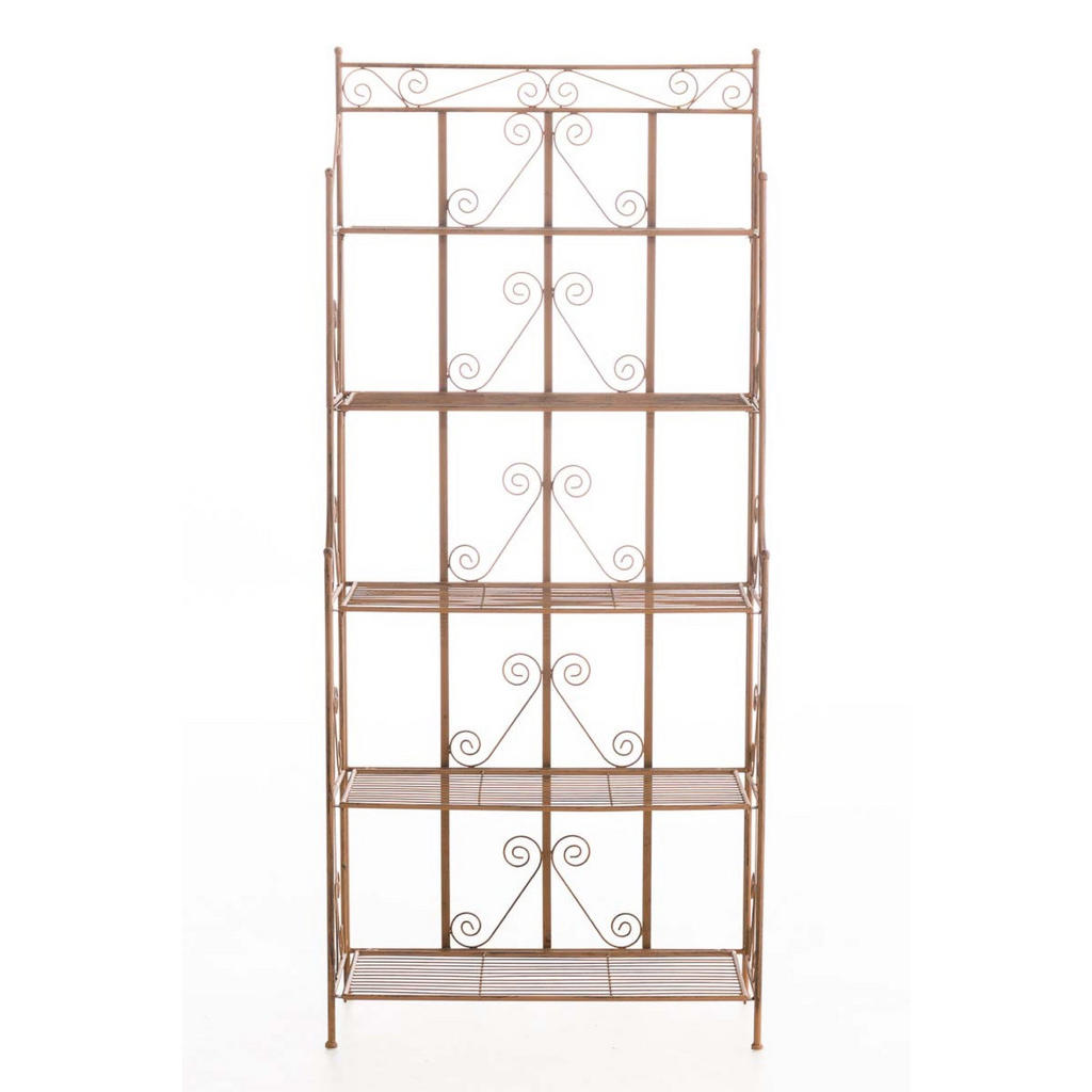TPFGarden Standregal, Braun, Metall, 74.5x173x34.5 cm,