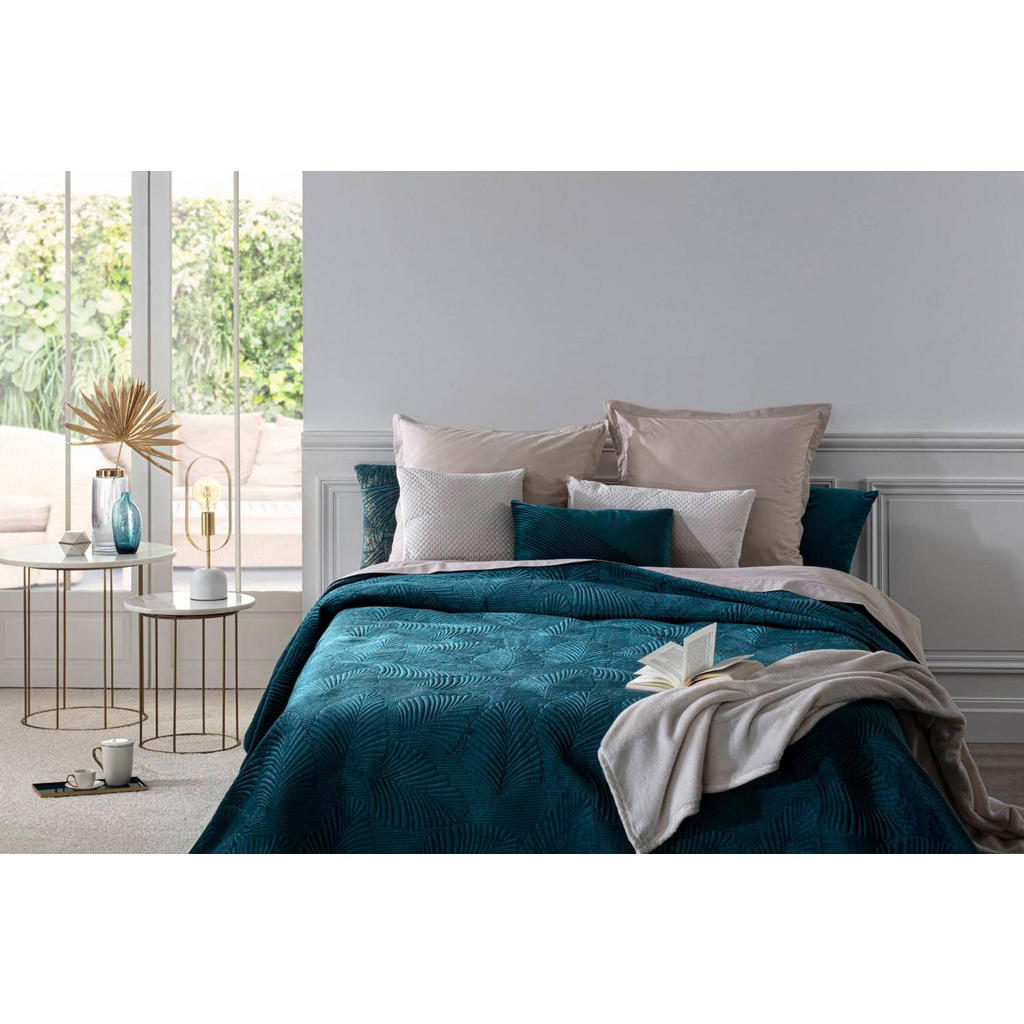 Atmosphera Createur dinterieur Tagesdecke, Blau, Texti