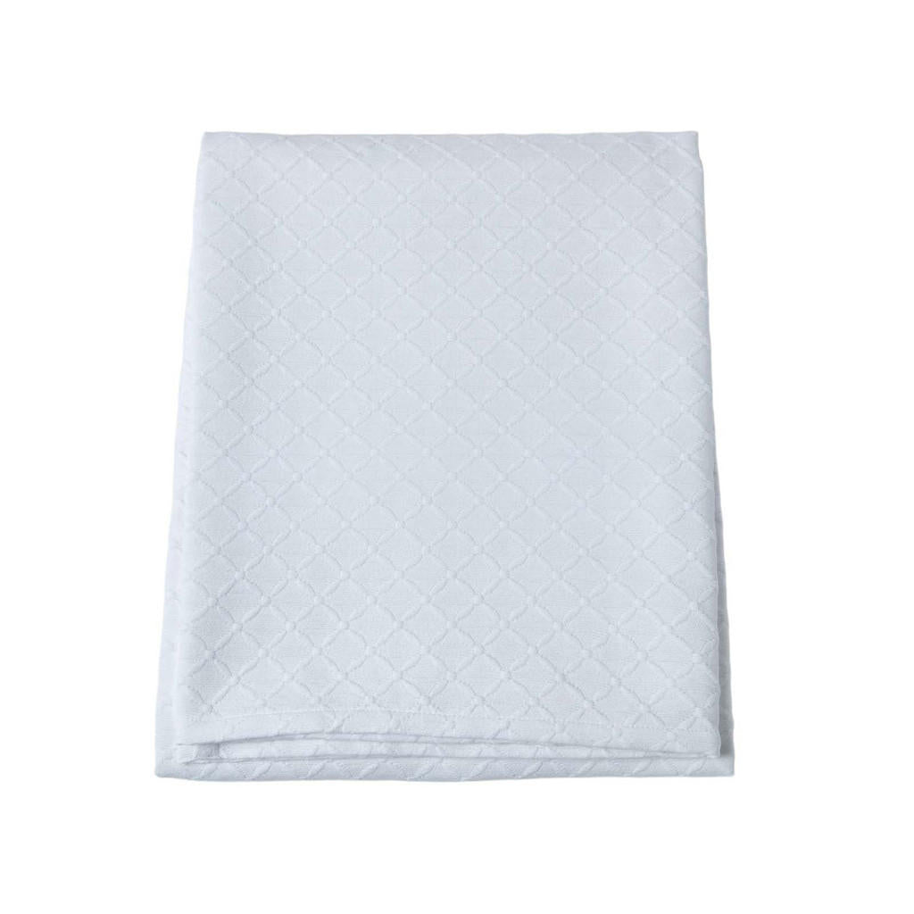 Homescapes Tagesdecke, Weiß, Textil, Rauten, Quadratisc