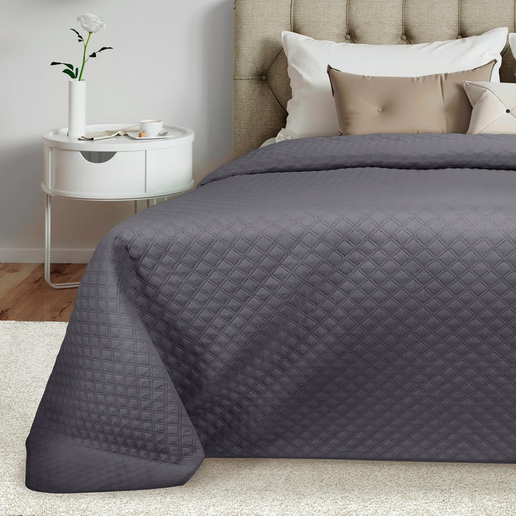 Beautissu Tagesdecke, Anthrazit, Textil, 240x260 cm, S