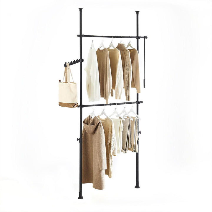 SoBuy Teleskop, Schwarz, Kunststoff, 126x295x1 cm, Gard