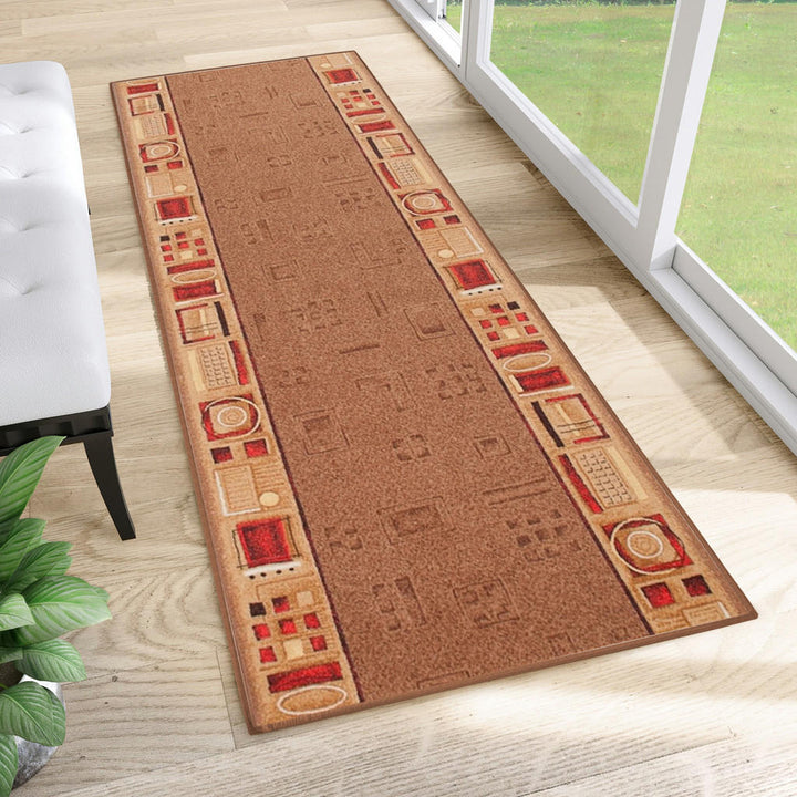 Tapiso Teppichläufer, Dunkelbraun, Textil, Ethno, Recht