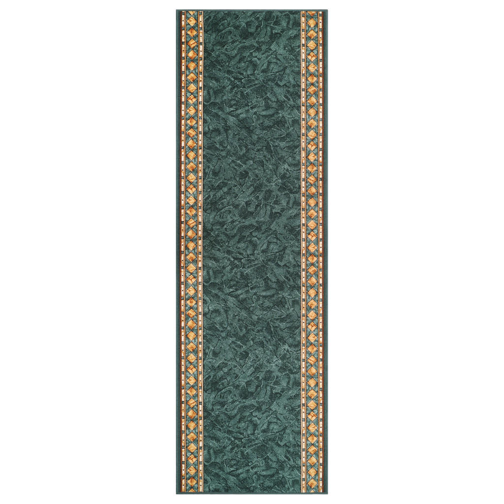 Tapiso Teppichläufer, Dunkelgrün, Textil, Ethno, Rechte