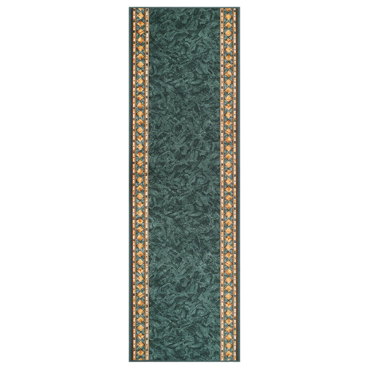 Tapiso Teppichläufer, Dunkelgrün, Textil, Ethno, Rechte