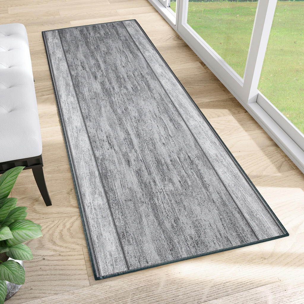Tapiso Teppichläufer, Graphit, Textil, Ethno, Rechtecki