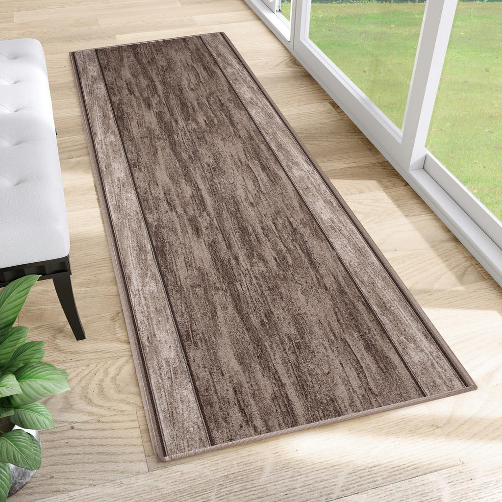 Tapiso Teppichläufer, Taupe, Textil, Ethno, Rechteckig,