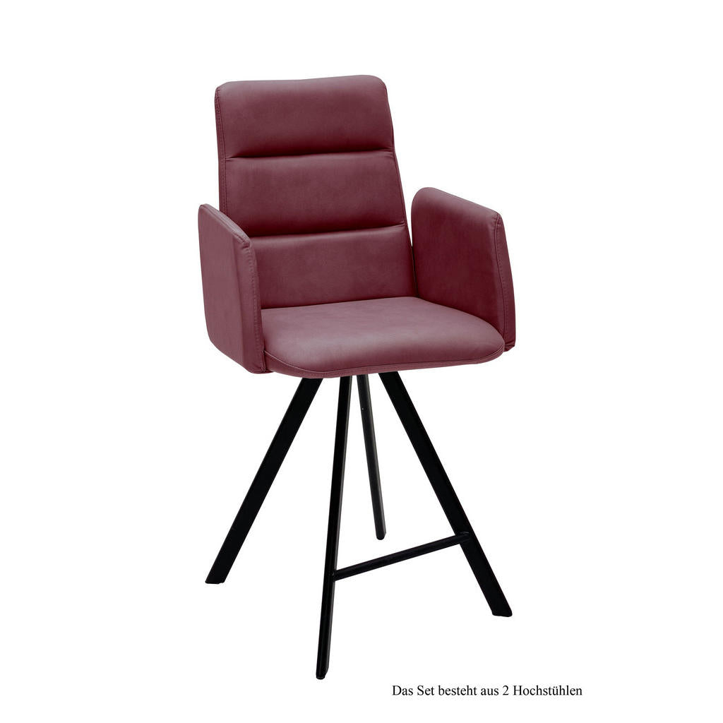58aufmkessel Thekenstuhl, Brombeere, Schwarz, Kunststof