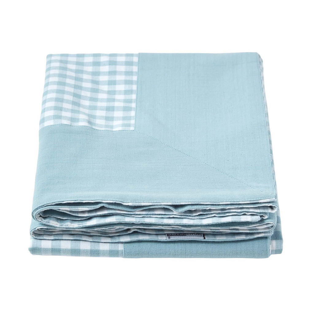 Homescapes Überwurf, Blau, Textil, Kariert, Rechteckig,