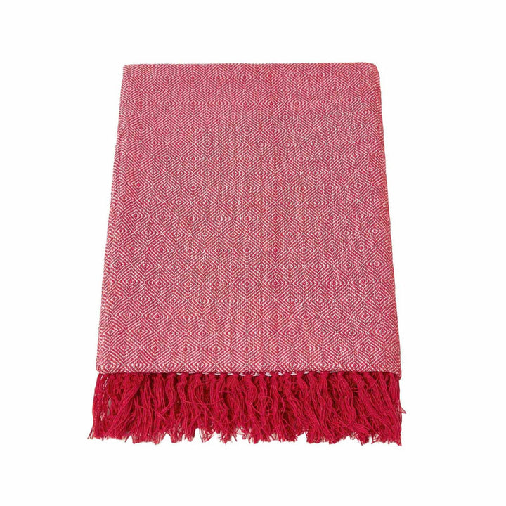Homescapes Überwurf, Rot, Textil, Rauten, Rechteckig, 2