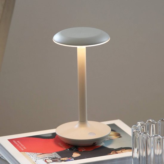 LED-Akku-Tischleuchte Petit, greige, Aluminium, IP44