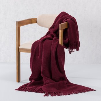 kuscheldecke boucle 140x200cm red wine, 140 x 200 cm