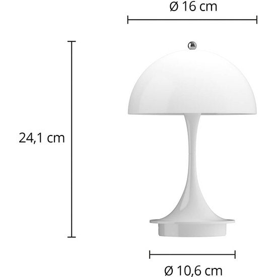 Louis Poulsen Akkulampe Panthella PORTABLE 160 V3 opalweiß