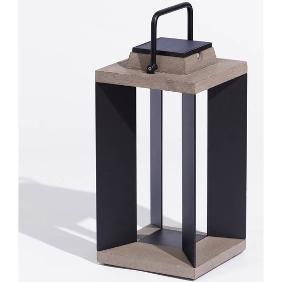 Solarlaterne Teckalu, Duratek/Alu schwarz, 45,5cm