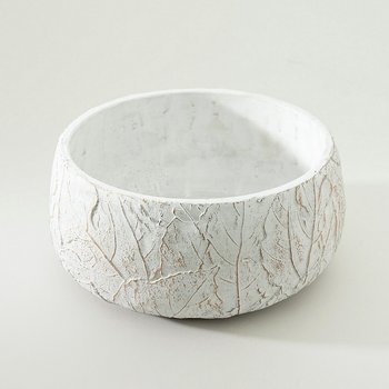 zement-übertopf leaf i 25x25x11 cm, 25x25x11 cm