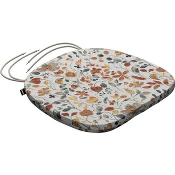 stuhlkissen marcus mit bindeschnur, orange-grün, 40 x 37 x 2,5 cm, cosy home (145-12)