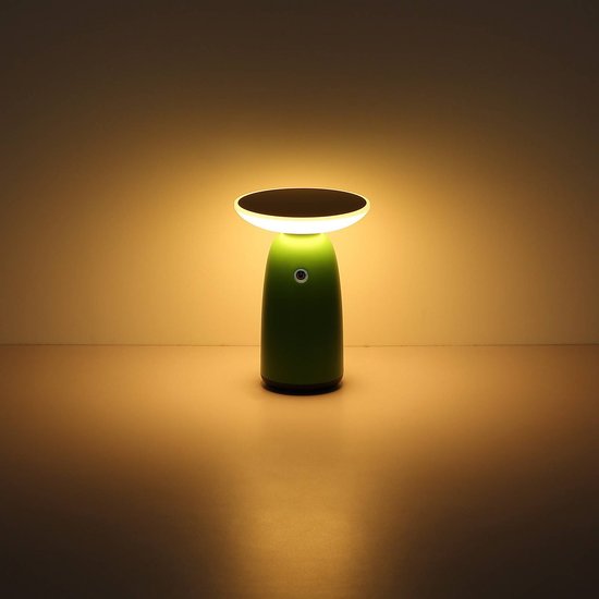 LED-Solar-Tischleuchte 36625, grün, Metall, 23 cm, dimmbar