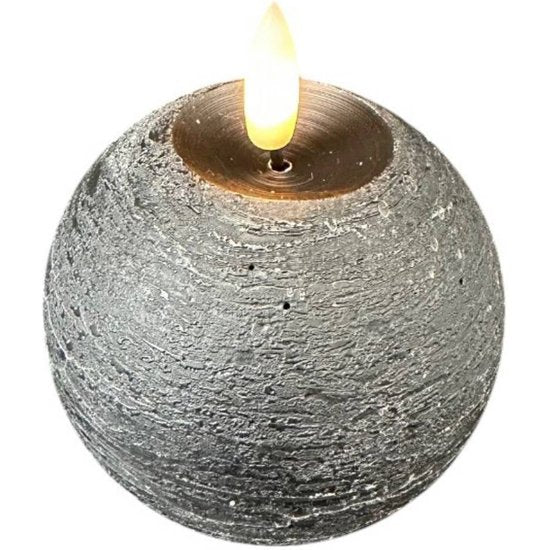 STERNTALER LED-Wachskerze, schwarz, Höhe 9 cm Kugel Batterie