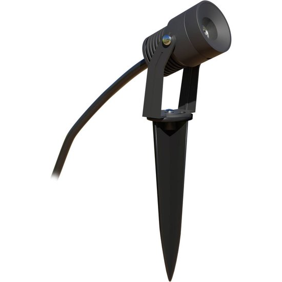 EVN Merlo LED-Gartenspot mit Erdspieß, 3.000K, 5W