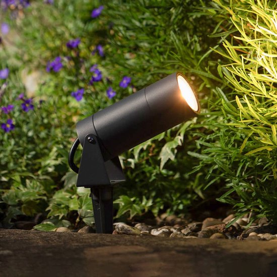 LED-Erdspießstrahler 5131, schwarz, Alu, Glas, Schukostecker