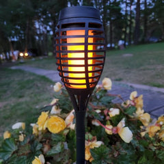 LED-Solar-Erdspießlampe FANILO, schwarz, 45 cm, 5er-Set IP44
