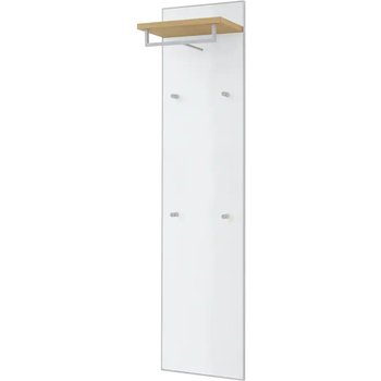 Garderobenpaneel Xena ¦ weiß ¦ Holzwerkstoff,Glas ¦ Maße (cm): B: 42 H: 170 T: 27.0 Garderoben &amp; Kleiderstangen