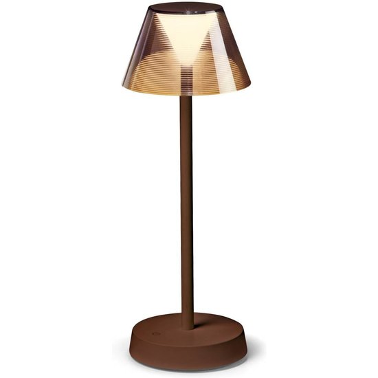 Ideal Lux Lolita LED-Terrassenleuchte, Akku coffee