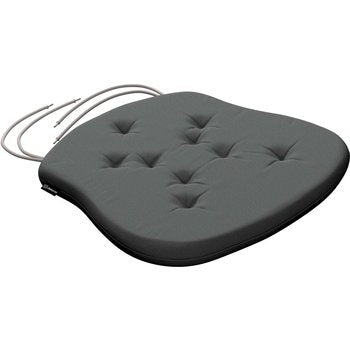 stuhlkissen peter mit bindeschnur, grau, 41x 38 x 3,5 cm, quadro (136-14)